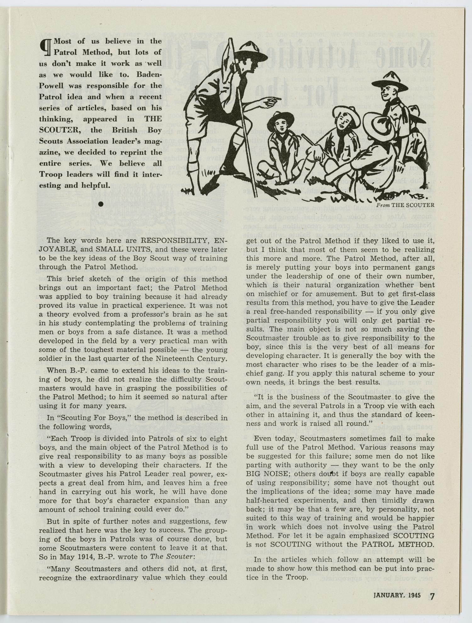 Scouting, Volume 33, Number 1, January 1945
                                                
                                                    7
                                                
