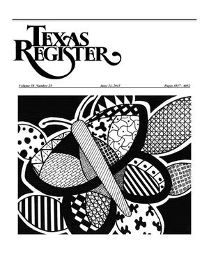 Primary view of object titled 'Texas Register, Volume 38, Number 25, Pages 3857-4052, June 21, 2013'.