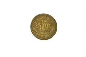 Primary view of object titled '[$1.00 Merchandise Token]'.