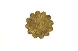 Primary view of object titled '[50-Cent Trade Token]'.
