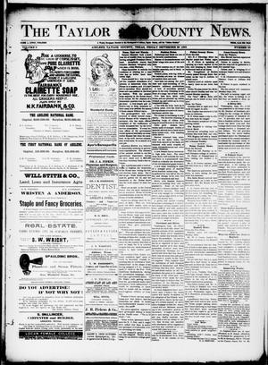 Primary view of object titled 'The Taylor County News. (Abilene, Tex.), Vol. 9, No. 32, Ed. 1 Friday, September 29, 1893'.