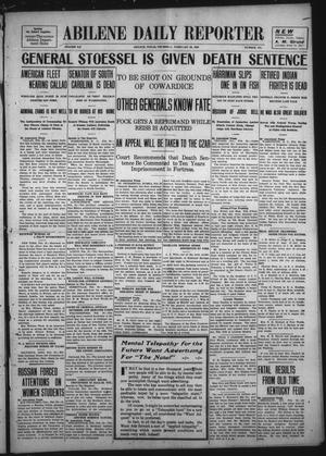 Primary view of object titled 'Abilene Daily Reporter (Abilene, Tex.), Vol. 12, No. 181, Ed. 1 Thursday, February 20, 1908'.