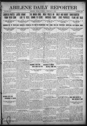 Primary view of object titled 'Abilene Daily Reporter (Abilene, Tex.), Vol. 14, No. 149, Ed. 1 Tuesday, February 8, 1910'.