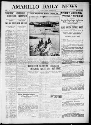 Primary view of object titled 'Amarillo Daily News (Amarillo, Tex.), Vol. 6, No. 40, Ed. 1 Saturday, December 19, 1914'.