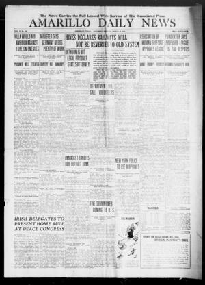 Primary view of object titled 'Amarillo Daily News (Amarillo, Tex.), Vol. 10, No. 126, Ed. 1 Saturday, March 29, 1919'.