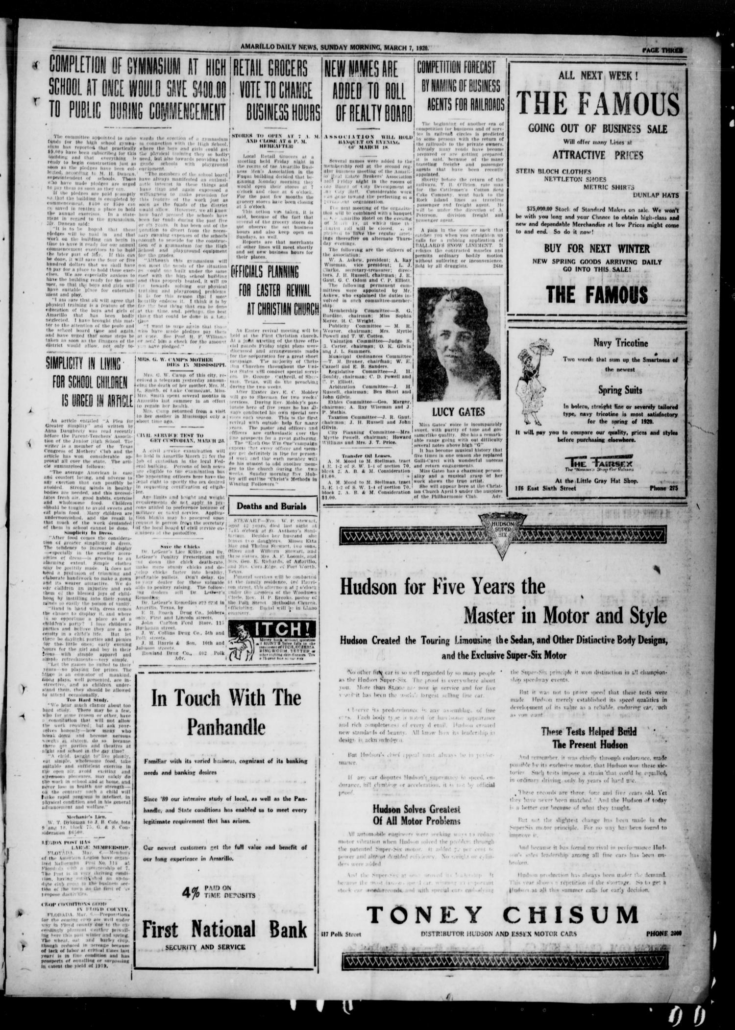 Amarillo Daily News (Amarillo, Tex.), Vol. 11, No. 108, Ed. 1 Sunday, March 7, 1920
                                                
                                                    [Sequence #]: 3 of 20
                                                