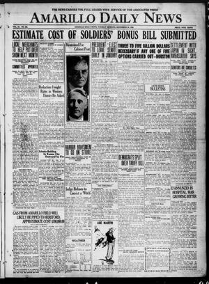 Primary view of object titled 'Amarillo Daily News (Amarillo, Tex.), Vol. 11, No. 360, Ed. 1 Tuesday, December 28, 1920'.