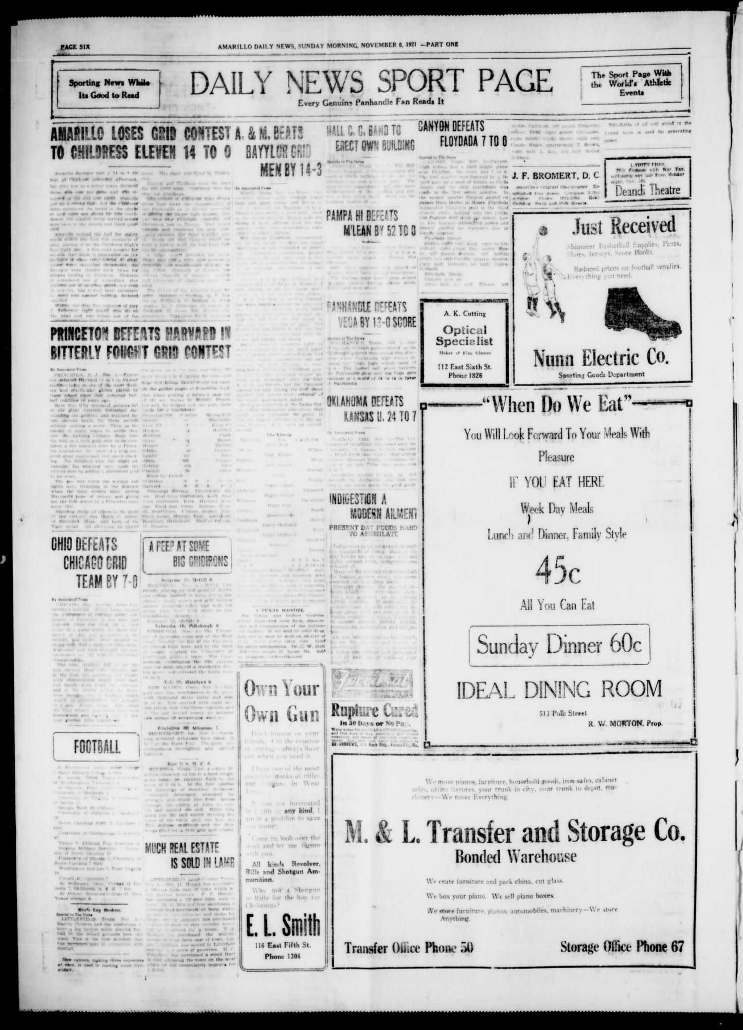 Amarillo Daily News (Amarillo, Tex.), Ed. 1 Sunday, November 6, 1921
                                                
                                                    [Sequence #]: 4 of 20
                                                