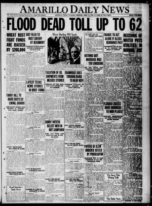 Primary view of object titled 'Amarillo Daily News (Amarillo, Tex.), Vol. 13, No. 93, Ed. 1 Thursday, April 27, 1922'.