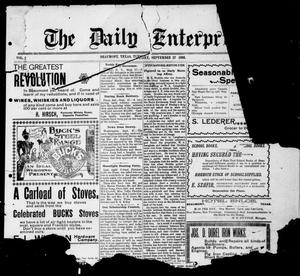 Primary view of object titled 'The Daily Enterprise (Beaumont, Tex.), Vol. 2, Ed. 1 Tuesday, September 27, 1898'.