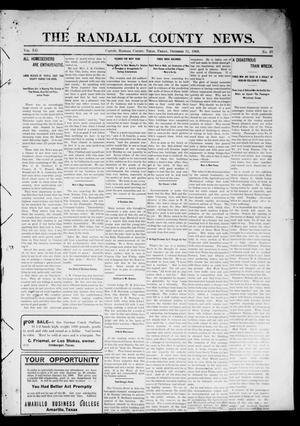 Primary view of object titled 'The Randall County News. (Canyon City, Tex.), Vol. 12, No. 37, Ed. 1 Friday, December 11, 1908'.