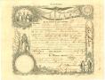 Text: [Membership certificate from Cartmell Lodge of the Odd Fellows in Bre…