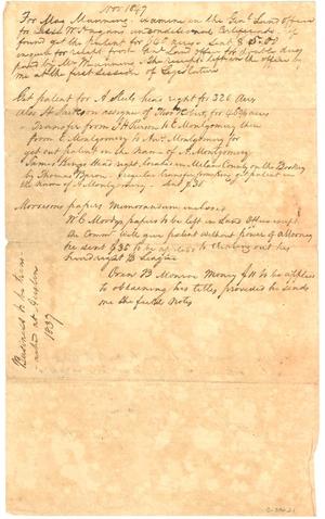 Primary view of object titled '[Memorandum of business to be transacted in Austin, 1837]'.