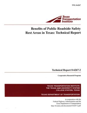 Primary view of object titled 'Benefits of Public Roadside Safety Rest Areas in Texas :  technical report'.
