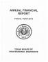 Report: Texas Board of Professional Engineers Annual Financial Report: 2012