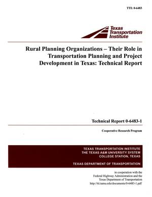 Primary view of object titled 'Rural planning organizations, their role in transportation planning and project development in Texas :  technical report'.
