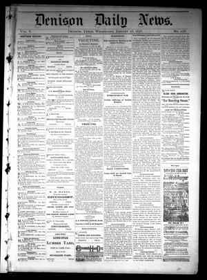 Primary view of object titled 'Denison Daily News. (Denison, Tex.), Vol. 5, No. 278, Ed. 1 Wednesday, January 23, 1878'.