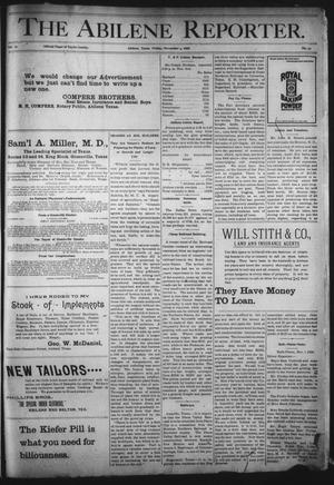 Primary view of object titled 'The Abilene Reporter. (Abilene, Tex.), Vol. 17, No. 43, Ed. 1 Friday, November 4, 1898'.