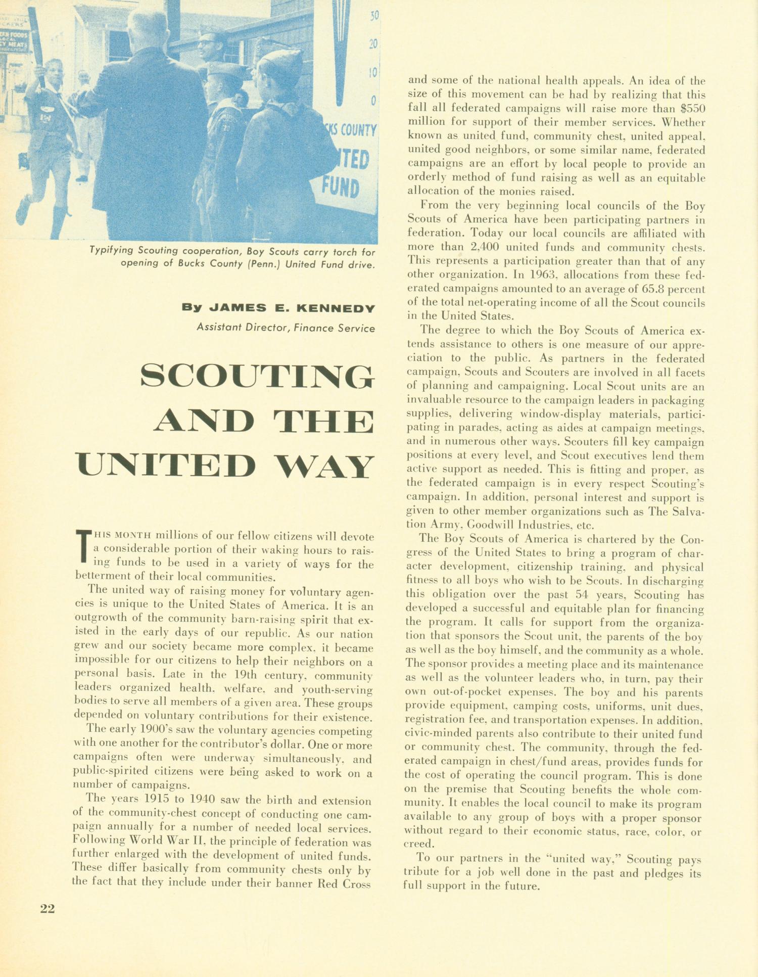 Scouting, Volume 52, Number 8, October 1964
                                                
                                                    22
                                                