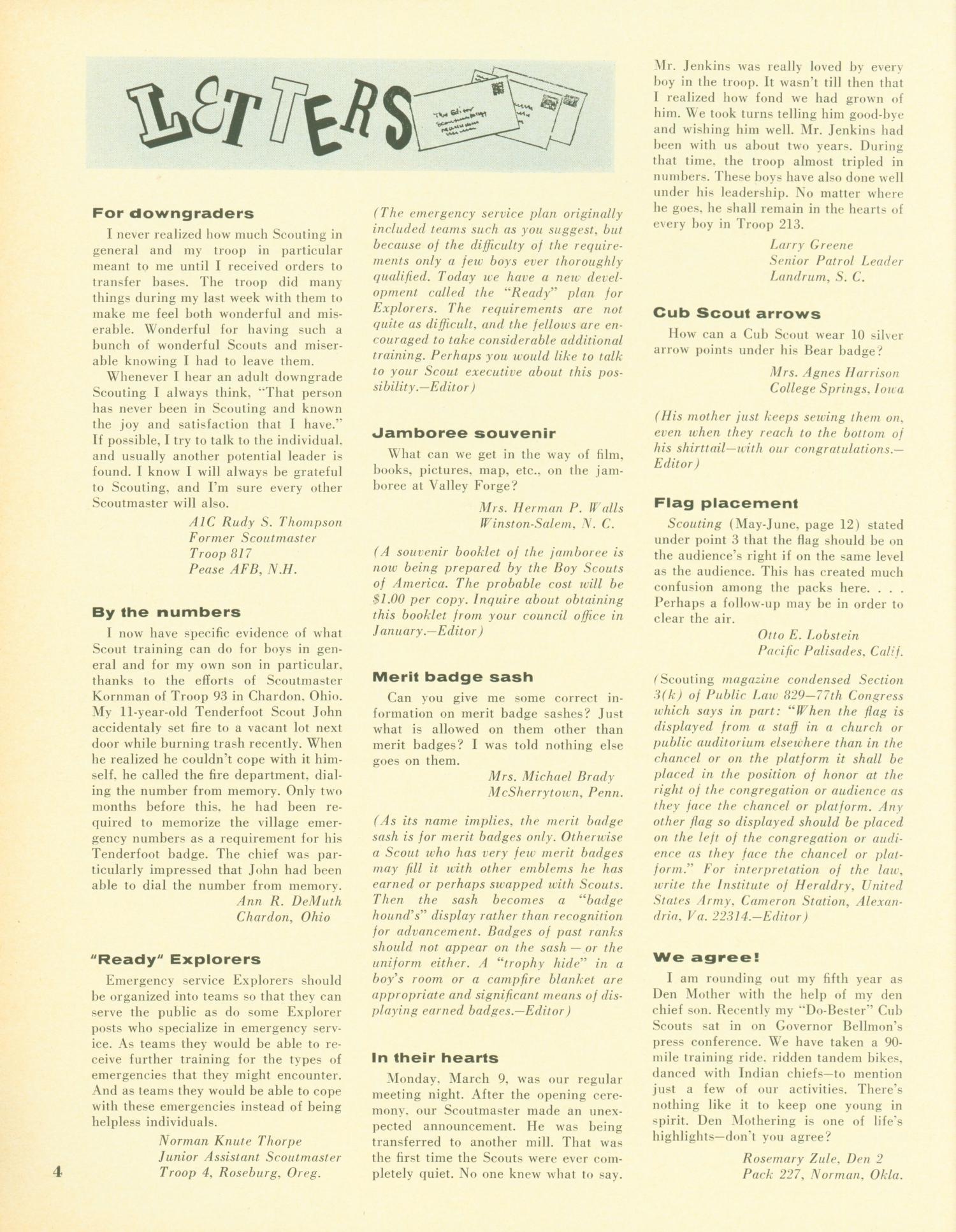 Scouting, Volume 52, Number 8, October 1964
                                                
                                                    4
                                                