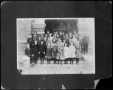 Photograph: [A group of students in front of the Jane Long School in Richmond, Te…