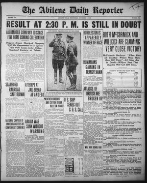 Primary view of object titled 'The Abilene Daily Reporter (Abilene, Tex.), Vol. 20, No. 200, Ed. 1 Wednesday, November 8, 1916'.