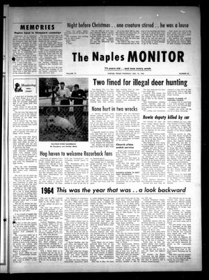 Primary view of object titled 'The Naples Monitor (Naples, Tex.), Vol. 79, No. 24, Ed. 1 Thursday, December 31, 1964'.