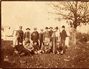 Primary view of object titled 'Railroad Survey Crew Poses for a Photo, c. 1902'.