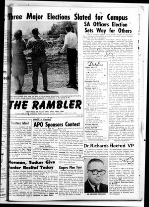 Primary view of object titled 'The Rambler (Fort Worth, Tex.), Vol. 39, No. 25, Ed. 1 Tuesday, April 19, 1966'.