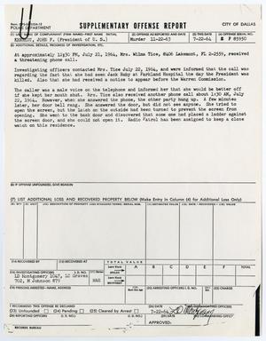Primary view of object titled '[Supplementary Offense Report by L. D. Montgomery #2]'.