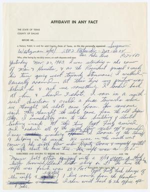 Primary view of object titled '[Affidavit In Any Fact by Seymour Weitzman #1]'.