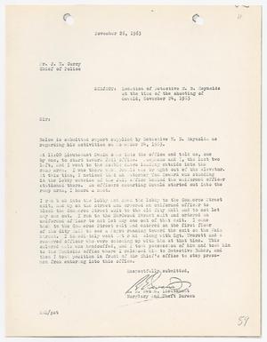 Primary view of object titled '[Report concerning the shooting of Lee Harvey Oswald]'.
