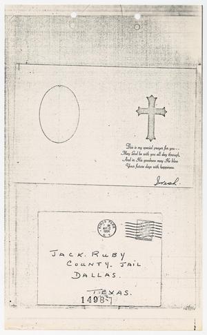 Primary view of object titled '[Letters Sent to Jack Ruby in 1964]'.