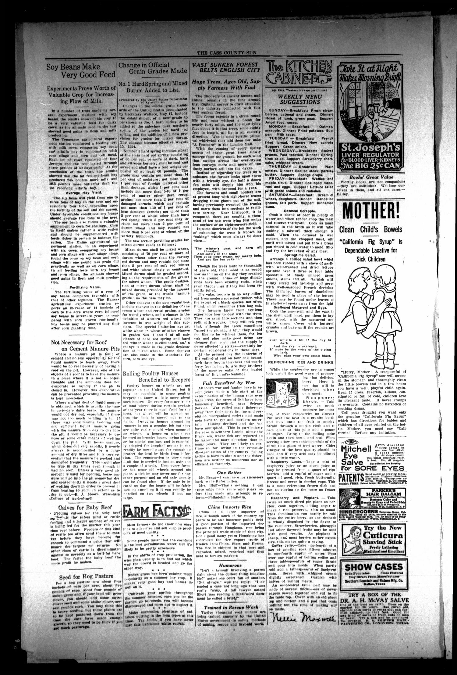 The Cass County Sun (Linden, Tex.), Vol. 49, No. 28, Ed. 1 Tuesday, July 8, 1924
                                                
                                                    [Sequence #]: 2 of 8
                                                