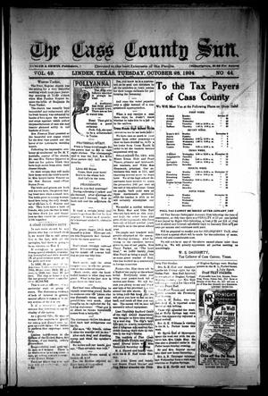 Primary view of object titled 'The Cass County Sun (Linden, Tex.), Vol. 49, No. 44, Ed. 1 Tuesday, October 28, 1924'.