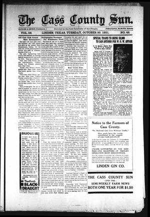 Primary view of object titled 'The Cass County Sun (Linden, Tex.), Vol. 56, No. 42, Ed. 1 Tuesday, October 20, 1931'.