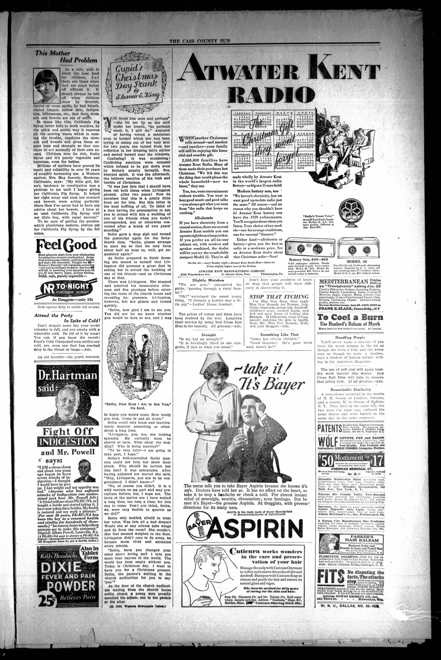The Cass County Sun (Linden, Tex.), Vol. 53, No. 51, Ed. 1 Tuesday, December 18, 1928
                                                
                                                    [Sequence #]: 3 of 8
                                                