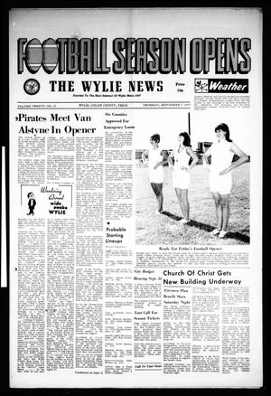 Primary view of The Wylie News (Wylie, Tex.), Vol. 20, No. 15, Ed. 1 Thursday, September 7, 1967