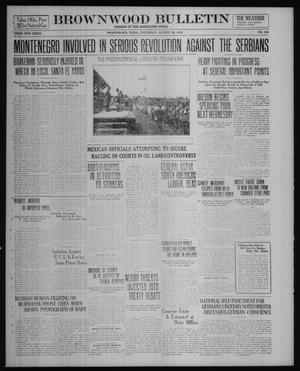 Primary view of object titled 'Brownwood Bulletin (Brownwood, Tex.), No. 264, Ed. 1 Thursday, August 28, 1919'.