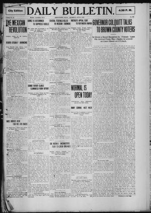 Primary view of object titled 'Daily Bulletin. (Brownwood, Tex.), Vol. 12, No. 194, Ed. 1 Thursday, June 6, 1912'.