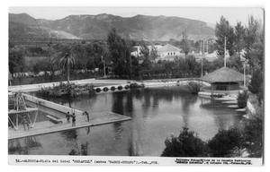 [Postcard of Hotel Peñafiel's large pool]