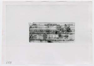 Primary view of object titled '[Photograph of Receipt for Remittance]'.