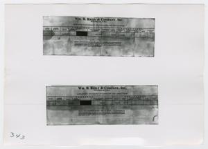 Primary view of object titled '[Photograph of Earnings Statement]'.