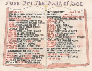 Primary view of object titled 'Love For The Truth of God'.