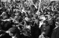 Thumbnail image of item number 1 in: '[President and Mrs. Kennedy greeting crowds at Love Field]'.
