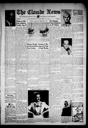 Primary view of object titled 'Claude News (Claude, Tex.), Vol. 53, No. 51, Ed. 1 Friday, August 14, 1942'.