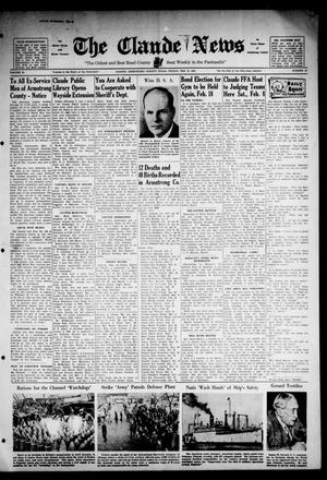 Primary view of object titled 'Claude News (Claude, Tex.), Vol. 52, No. 25, Ed. 1 Friday, February 14, 1941'.