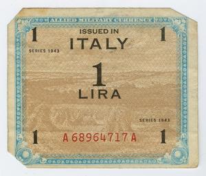 Primary view of object titled '[1 Italian Lira]'.