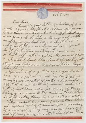 Primary view of object titled '[Letter from Beal S. Powell to Lena Lawson, February 9, 1945]'.