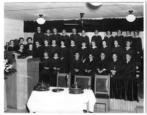 Primary view of object titled '[First Christian Church Youth Choir 1954]'.